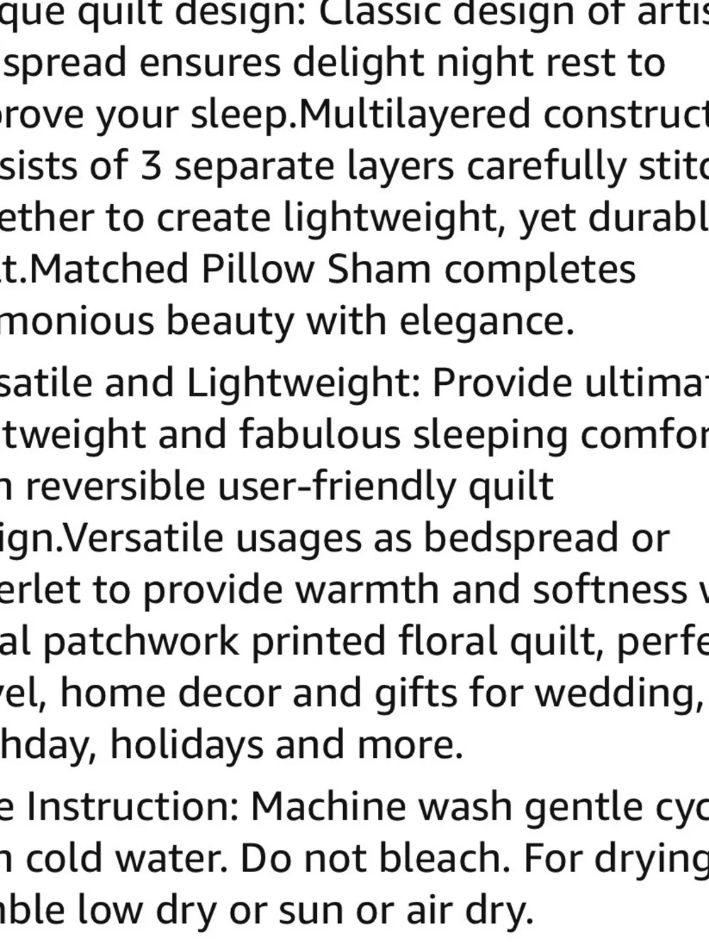 Floral Patchwork Quilt Set in Sage Green - Home Bedding by VCTOP